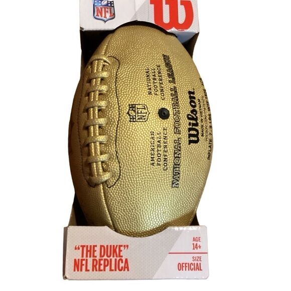 New NFL THE DUKE METALLIC GOLD EDITION FOOTBALL - Picture 3 of 7